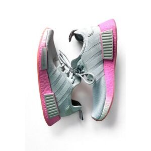 adidas NMD R1 Boost Running Athletic Sneakers Gray Pink GW9462 Women Sz 8.5